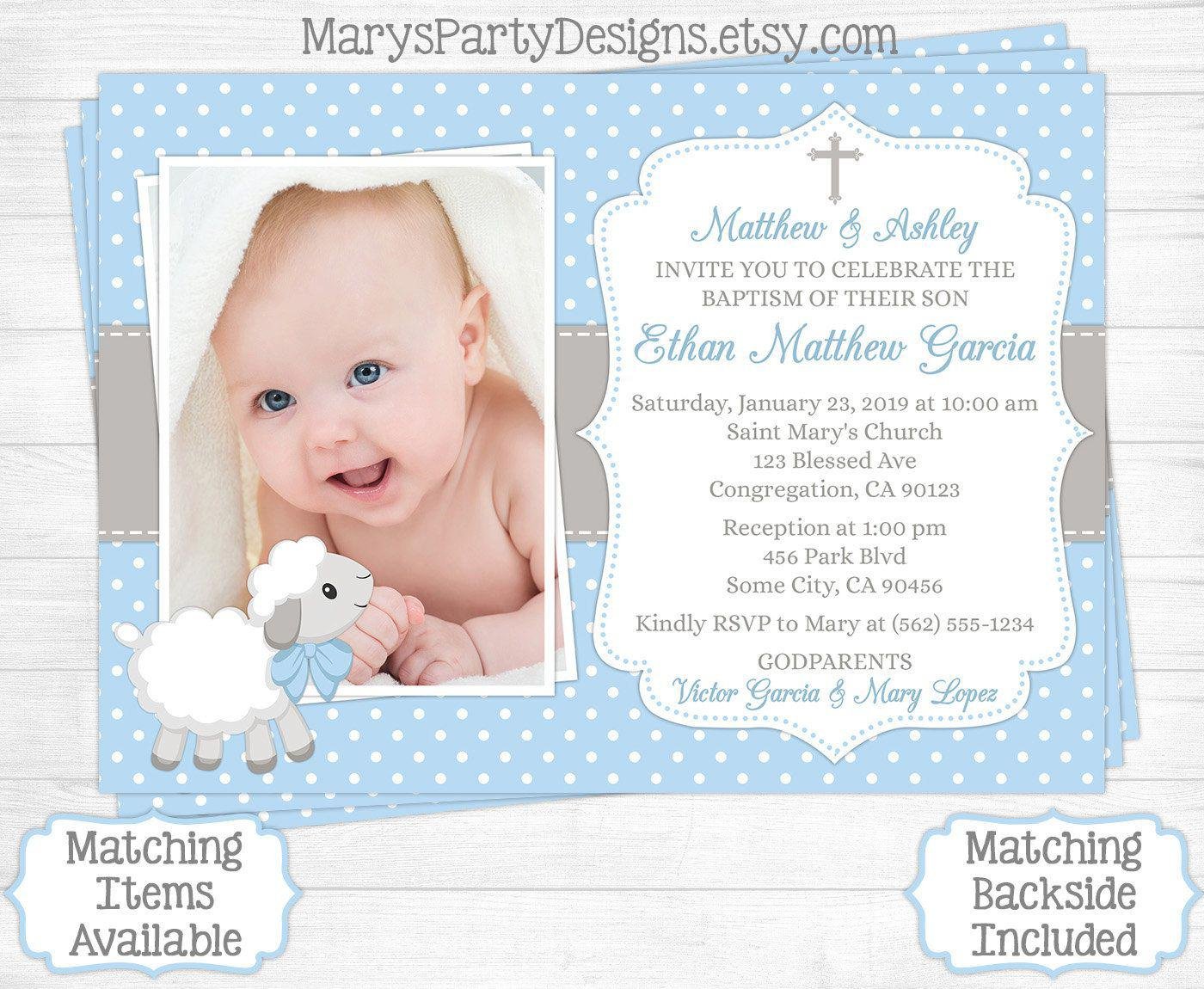 Sample Of Invitation Card For Baptism