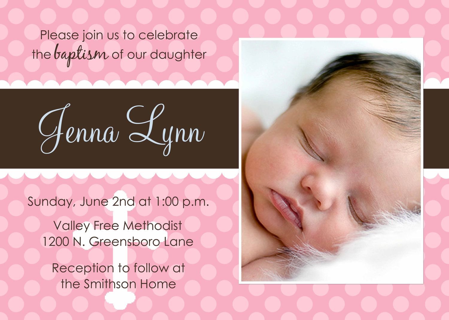 Sample Of Invitation Card For Baptism