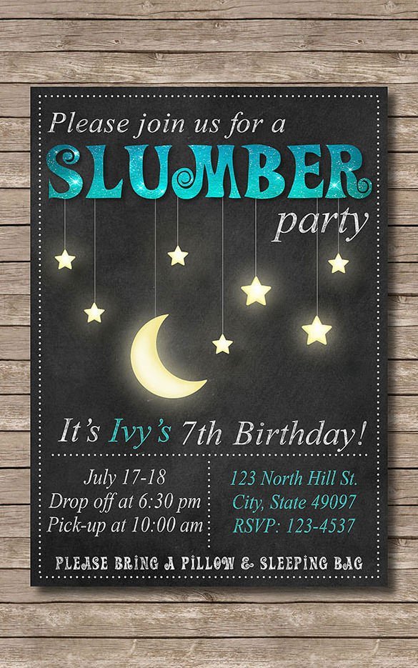 Invitation Ideas  Invitations For Sleepover Party Templates