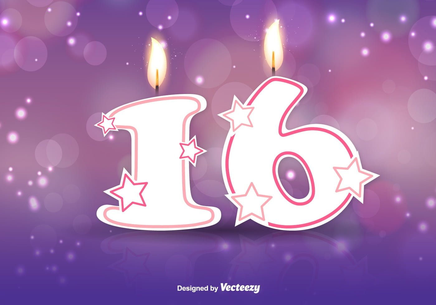 Sweet Sixteen Vector Background