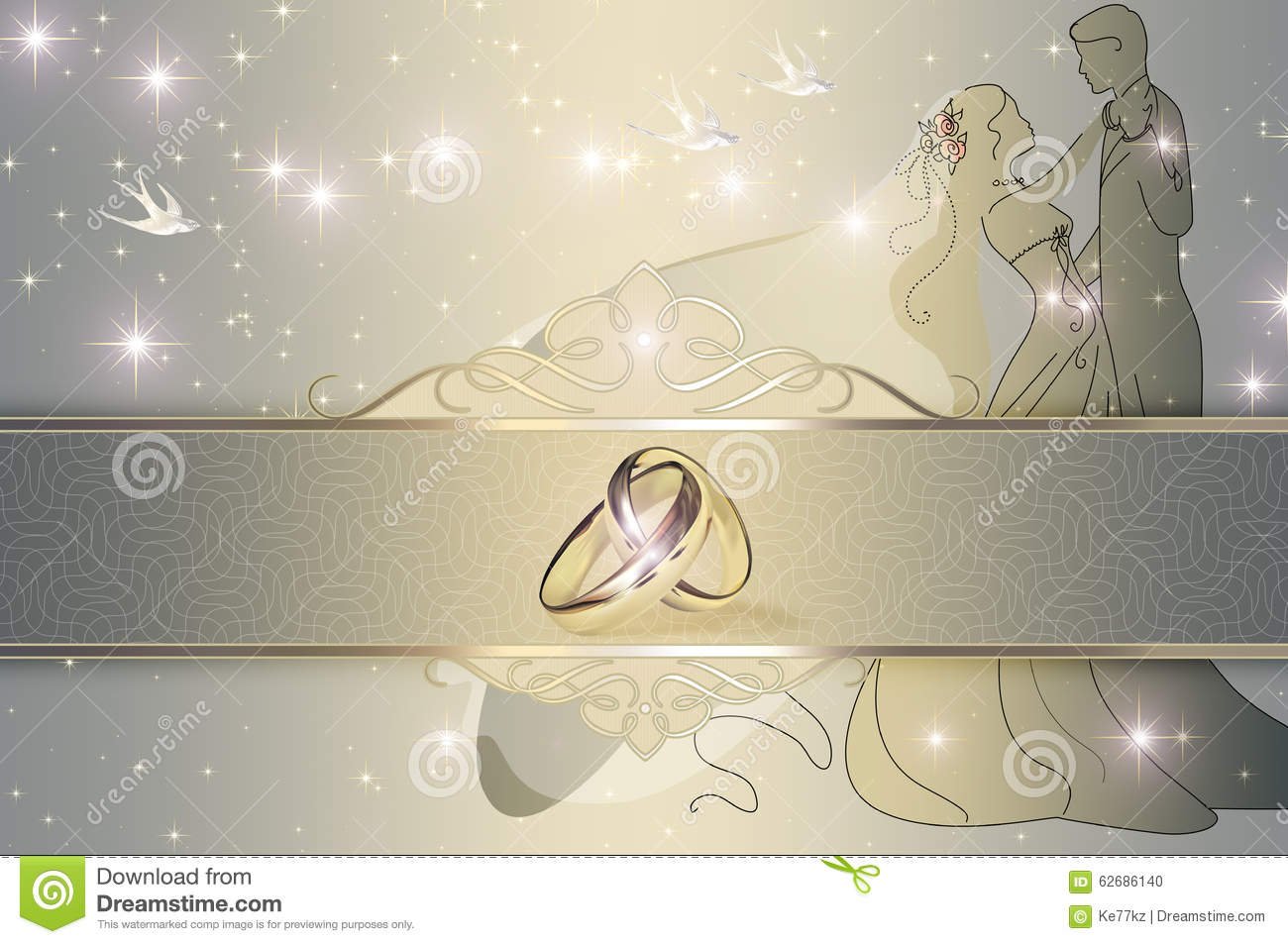 Wedding Invitation Card Design  Stock Illustration