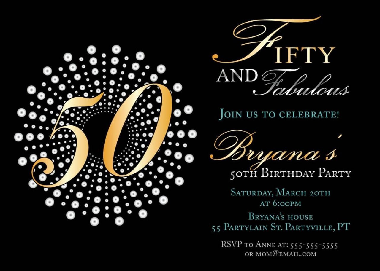 50th Birthday Party Invitations Templates Hola Klonec Co 50th