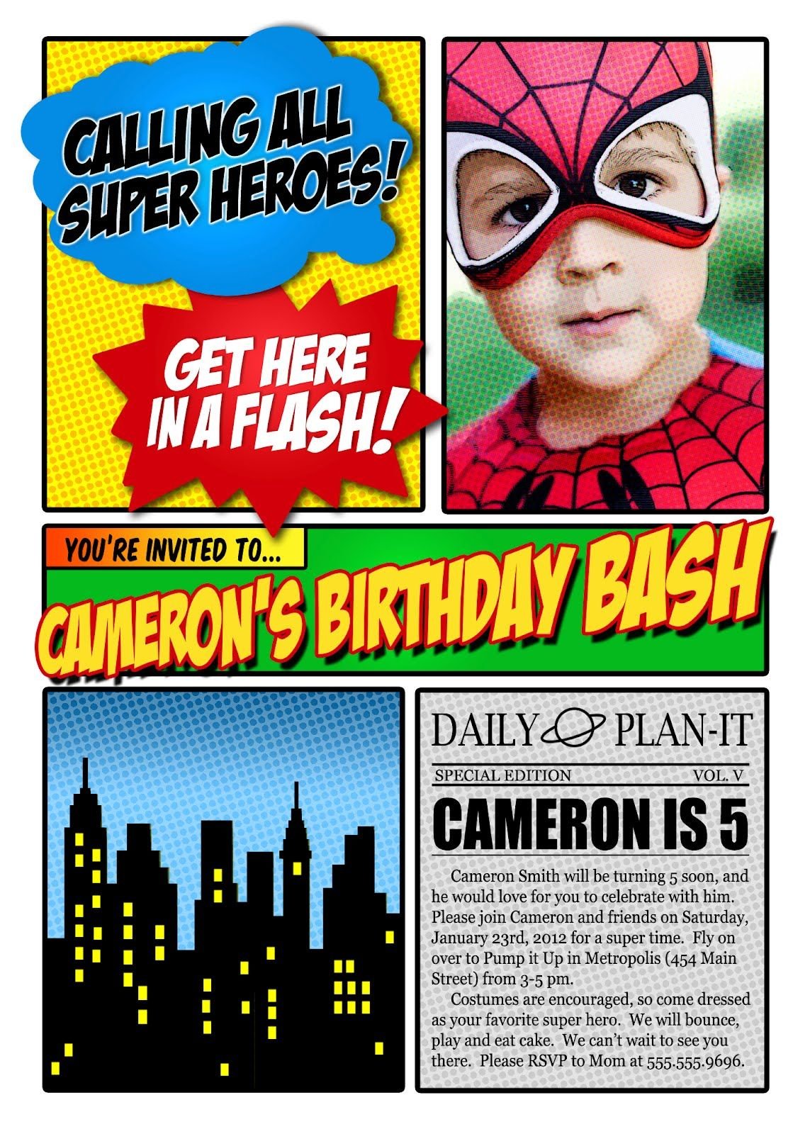 Free Superhero Invitation Maker