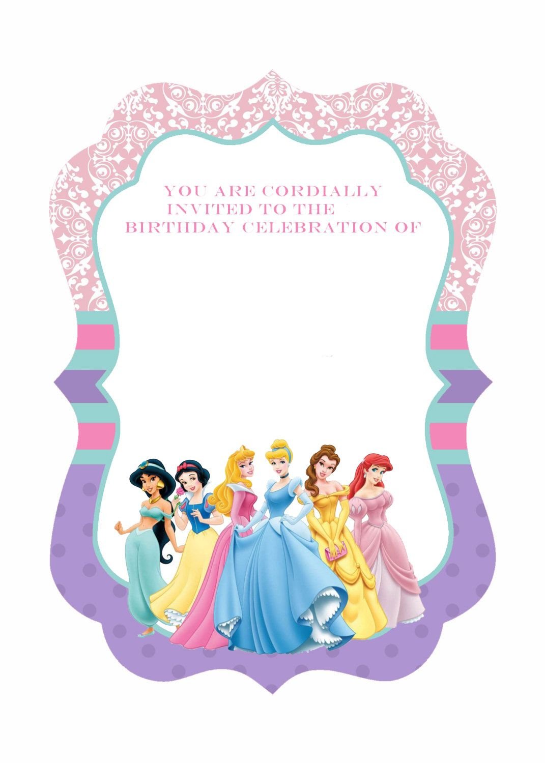Cool Free Template Free Printable Ornate Disney Princesses