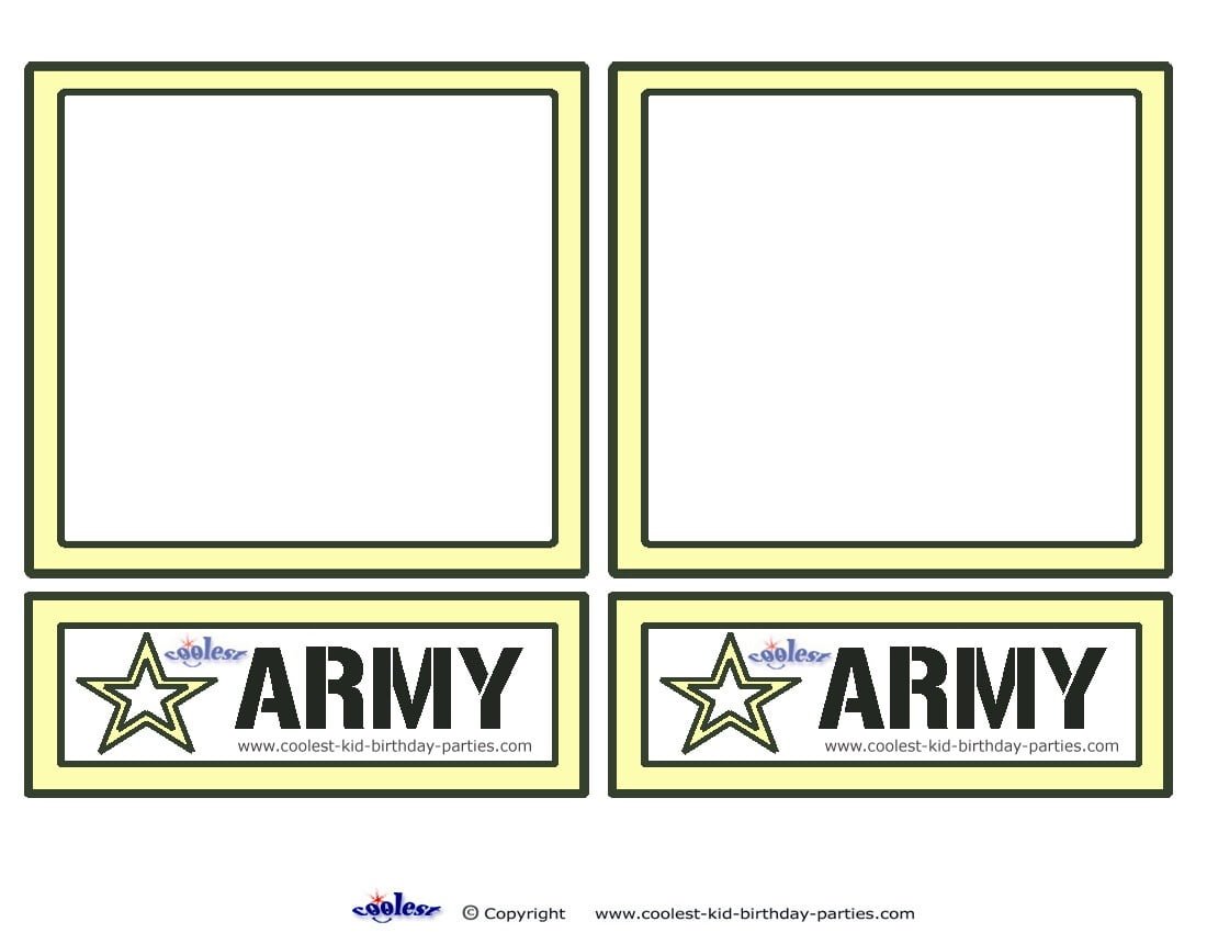 Blank Printable Army Invitations