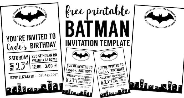 Batman Invitations Templates Epic With Batman Invitations