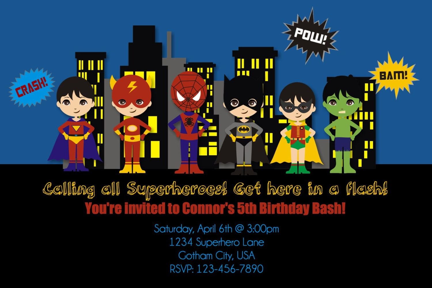 Deddcbdca Trend Free Superhero Invitation Templates