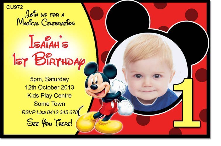 Mickey Mouse Birthday Invitation Template Simply Simple Free