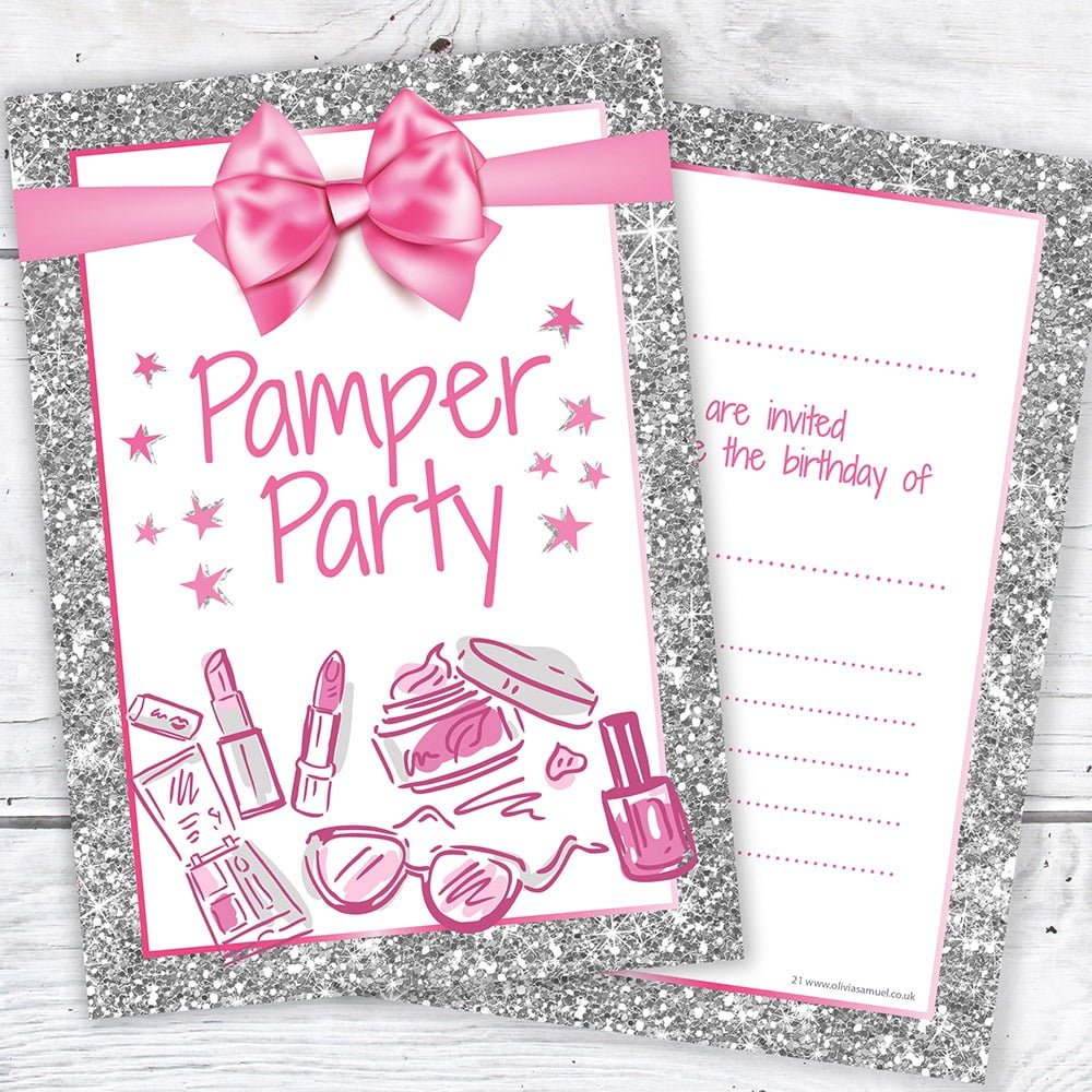 Pamper Party Invitations Pamper Party Invitations With A Marvelous