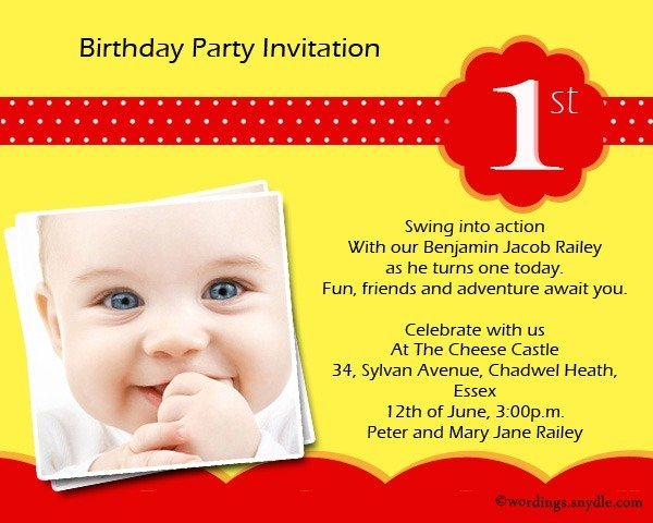 Invitation Ideas  1st Birthday Party Invitations