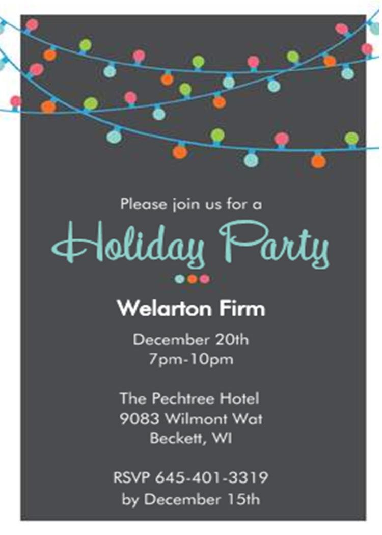 Party Holiday Invitation Letter